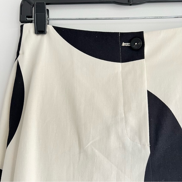 Zara Black and White Bold Dot Midi Skirt - Picture 2 of 9